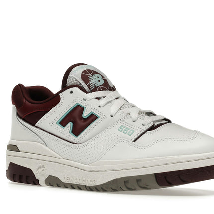 New Balance 550 Burgundy Turquoise BB550WBG, trois-quarts avant extérieur