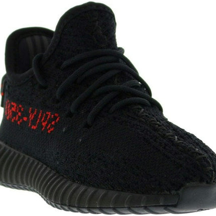 Adidas Yeezy Boost 350 V2 Black Red (Infants) BB6372, trois-quarts avant extérieur