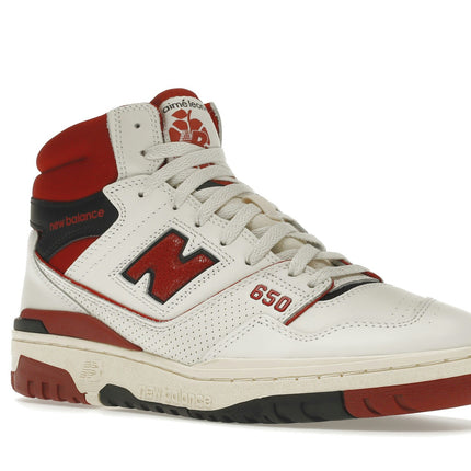 New Balance 650R Aimé Leon Dore White Red BB650RE1, trois-quarts avant extérieur