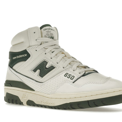New Balance 650R Aimé Leon Dore White Green BB650RL1, trois-quarts avant extérieur
