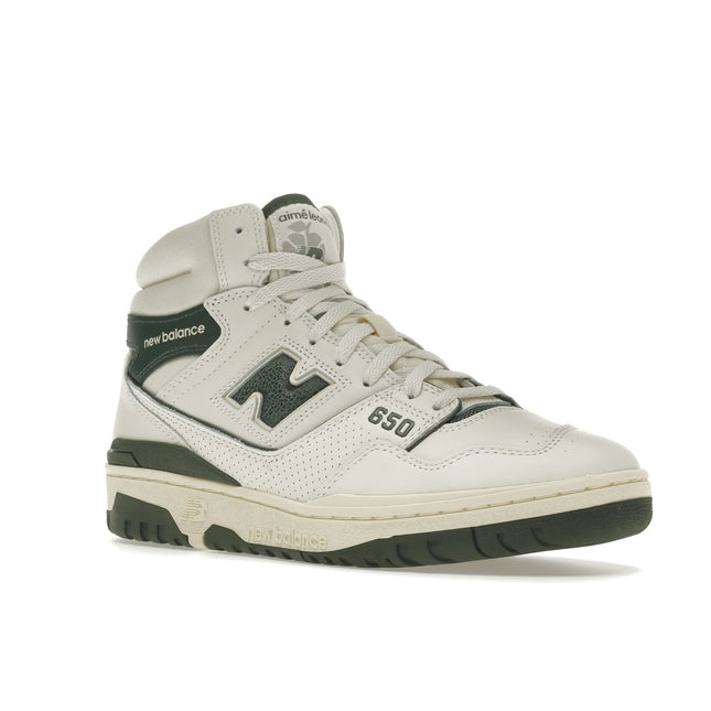 New Balance 650R Aimé Leon Dore White Green BB650RL1, trois-quarts avant extérieur