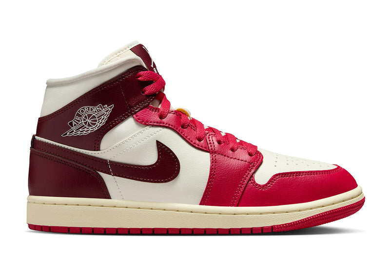 Air Jordan 1 Mid Sail Mystic Hibiscus