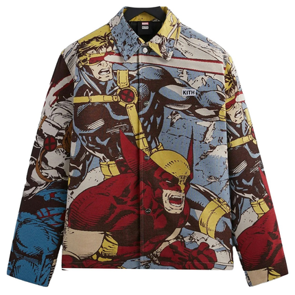 Kith x Marvel X-Men Tapestry Coaches Jacket Black PH c0c75732-d703-4928-9b0f-c3ec4306d70a, vue principale
