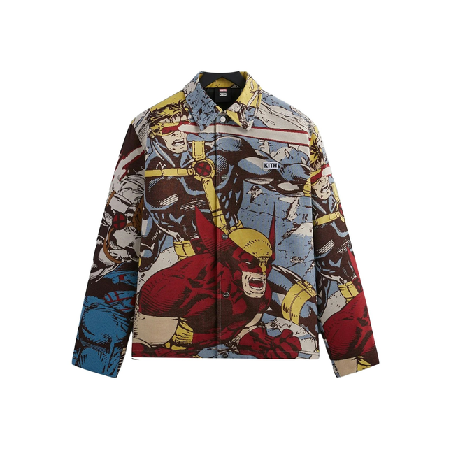 Kith x Marvel X-Men Tapestry Coaches Jacket Black PH c0c75732-d703-4928-9b0f-c3ec4306d70a, vue principale