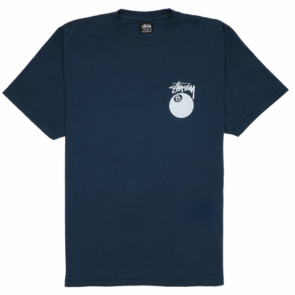 Stussy 8 Ball Pigment Dyed Tee Navy, vue principale
