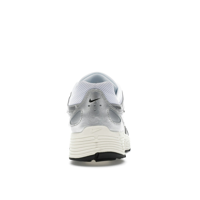 Nike P-6000 White Metallic Silver Flat Silver Black CD6404-105, arrière