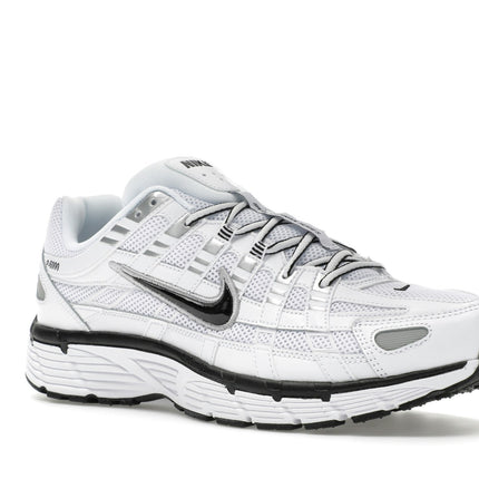 Nike P-6000 White Metallic Silver Black CD6404-107, trois-quarts avant extérieur
