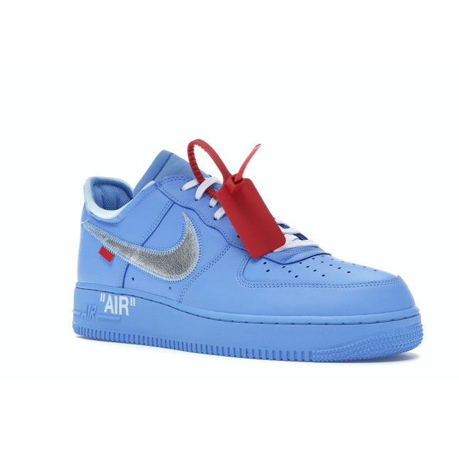 Nike Air Force 1 Low Off-White MCA University Blue CI1173-400, trois-quarts avant extérieur