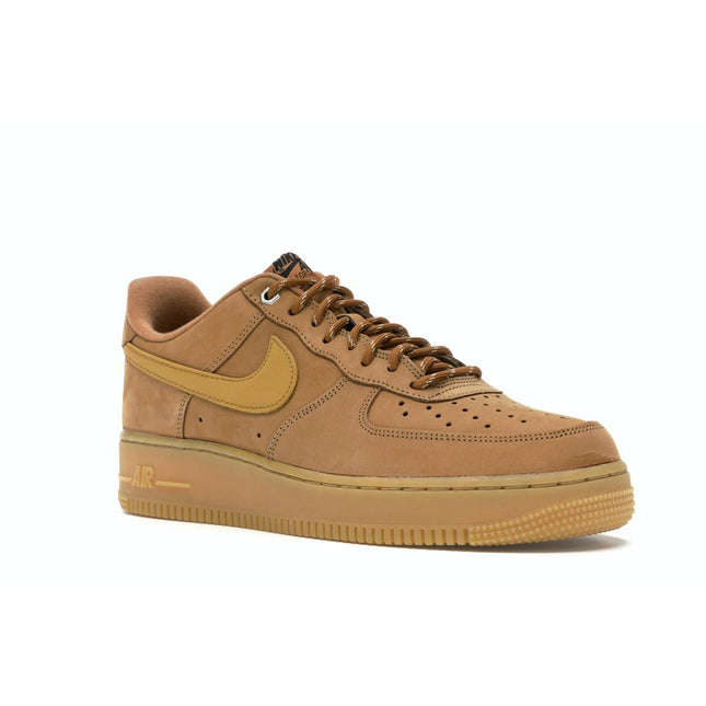 Nike Air Force 1 Low Flax Wheat CJ9179-200, trois-quarts avant extérieur