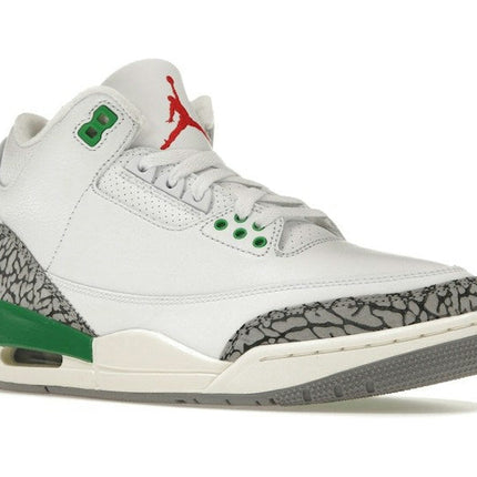 Air Jordan 3 Retro Lucky Green CK9246-136, trois-quarts avant extérieur