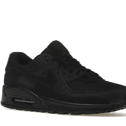 Nike Air Max 90 Recraft Triple Black CN8490-003, trois-quarts avant extérieur