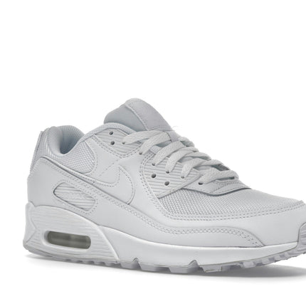 Nike Air Max 90 Recraft Triple White CN8490-100, trois-quarts avant extérieur