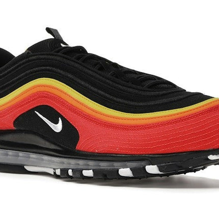 Nike Air Max 97 Black Chile Red Magma Orange CT4525-001, trois-quarts avant extérieur