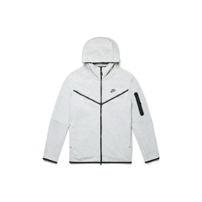 Nike Sportswear Tech Fleece Full-Zip Hoodie Heather Grey/Black CU4489-063, vue principale