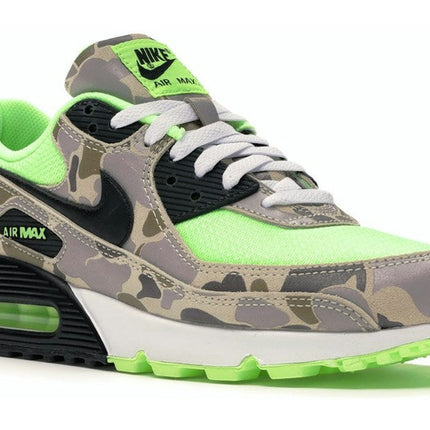 Nike Air Max 90 Green Camo CW4039-300, trois-quarts avant extérieur