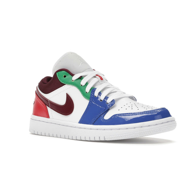 Air Jordan 1 Low Multi-Color DB5455-100, trois-quarts avant extérieur