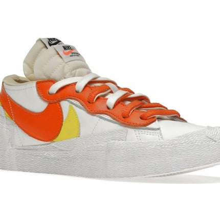 Nike Blazer Low Sacai White Magma Orange DD1877-100, trois-quarts avant extérieur