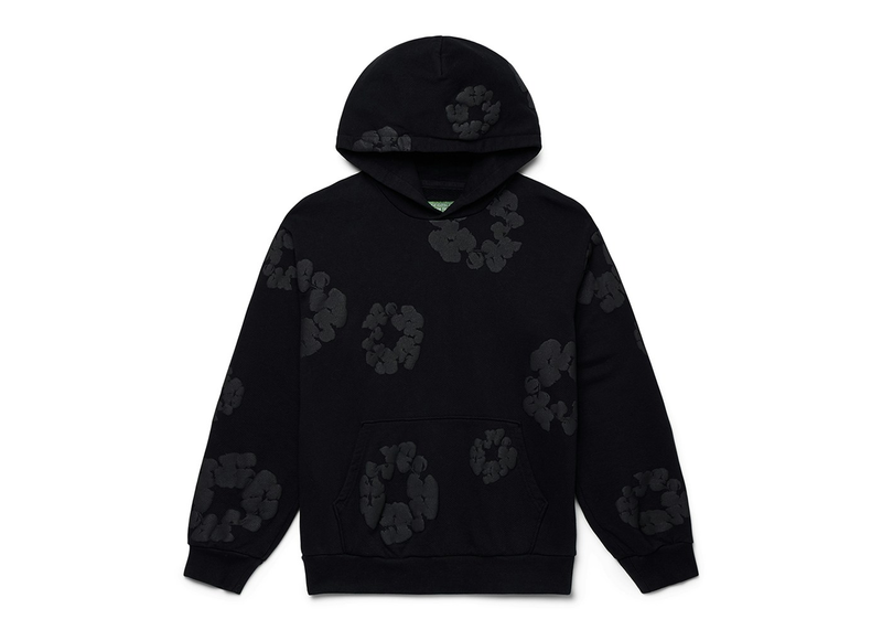 Denim Tears Cotton Wreath Hoodie Black Monochrome