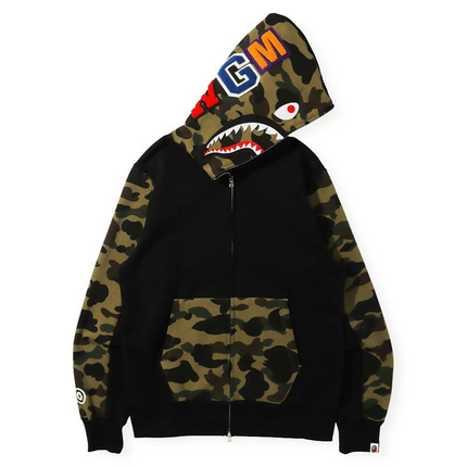 Bape 1st Camo Shark Full Zip Hoodie (FW21) Black df150702-f27e-4225-a794-798479efd4d1, vue principale