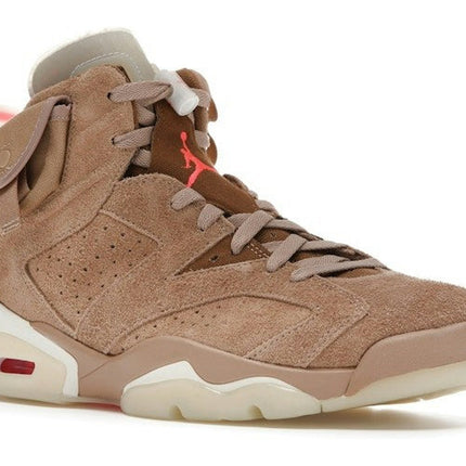 Air Jordan 6 Retro Travis Scott British Khaki DH0690-200, trois-quarts avant extérieur