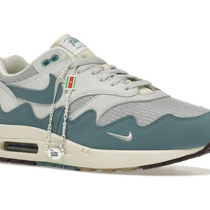 Nike Air Max 1 Patta Noise Aqua DH1348-004, trois-quarts avant extérieur