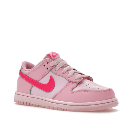 Nike Dunk Low Triple Pink (PS) DH9756-600, trois-quarts avant extérieur