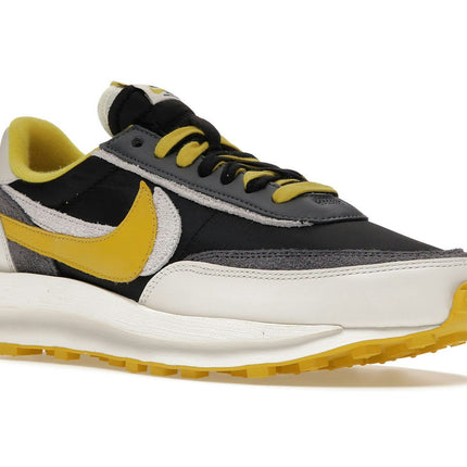 Nike LD Waffle Sacai Undercover Black Bright Citron DJ4877-001, trois-quarts avant extérieur