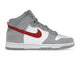 Nike Dunk High Light Smoke Grey Gym Red DJ6152-001, vue principale