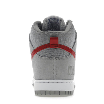 Nike Dunk High Light Smoke Grey Gym Red DJ6152-001, arrière