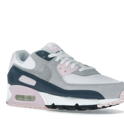 Nike Air Max 90 Pink Foam Armory Navy DM0029-106, trois-quarts avant extérieur
