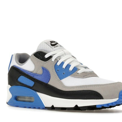 Nike Air Max 90 White Blue Crystal DM0029-122, trois-quarts avant extérieur