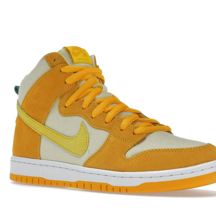 Nike SB Dunk High Pineapple DM0808-700, trois-quarts avant extérieur