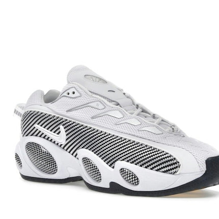 Nike NOCTA Glide White Black DM0879-101, trois-quarts avant extérieur