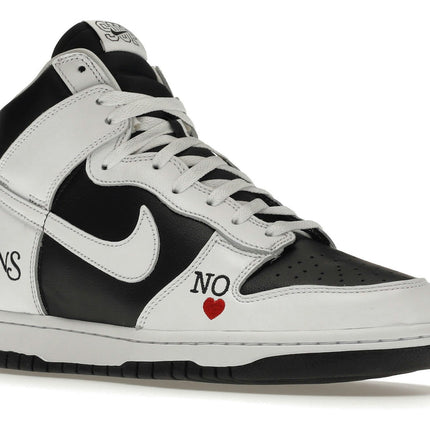 Nike SB Dunk High Supreme By Any Means Black DN3741-002, trois-quarts avant extérieur