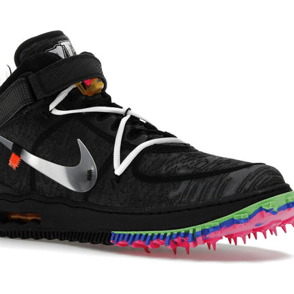 Nike Air Force 1 Mid Off-White Clear Black DO6290-001, trois-quarts avant extérieur