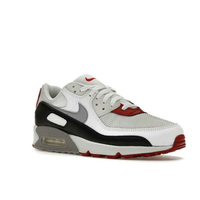 Nike Air Max 90 Photon Dust Varsity Red DO8902-001, trois-quarts avant extérieur