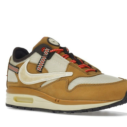 Nike Air Max 1 Travis Scott Cactus Jack Wheat Lemon Drop DO9392-701, trois-quarts avant extérieur