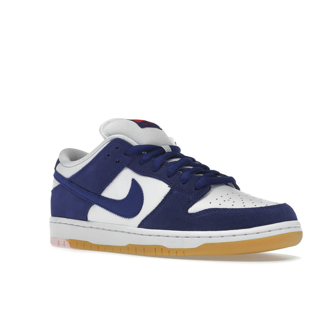 Nike Dunk Low SB Los Angeles Dodgers DO9395-400, trois-quarts avant extérieur