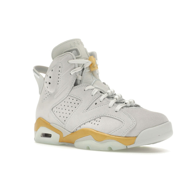 Air Jordan 6 Retro Craft Paris Olympics Pearl DQ4914-074, trois-quarts avant extérieur