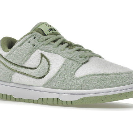 Nike Dunk Low SE Fleece Green DQ7579-300, trois-quarts avant extérieur