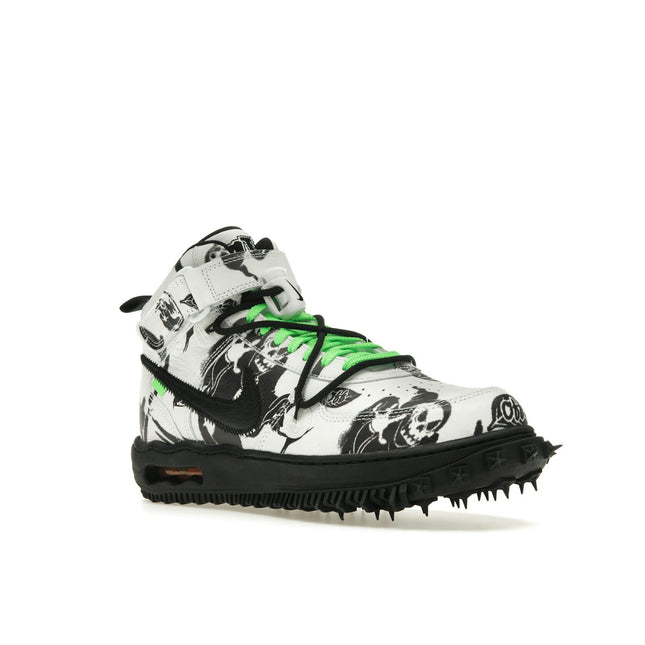 Nike Air Force 1 Mid SP Off-White Grim Reaper DR0500-102, trois-quarts avant extérieur