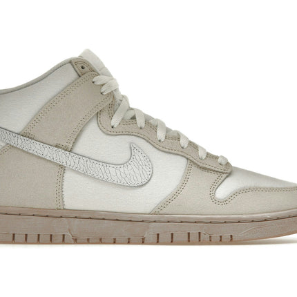 Nike Dunk High Retro PRM Cracked Leather Swoosh DV0822-100, vue principale