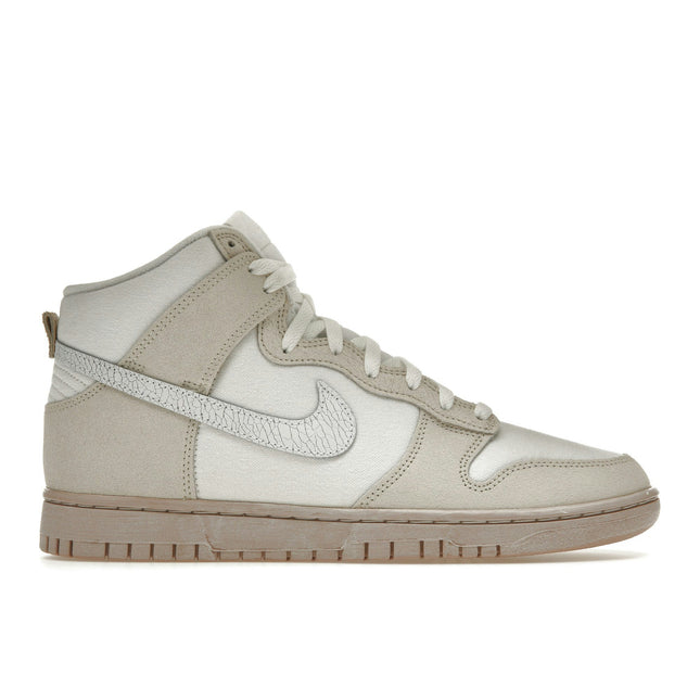 Nike Dunk High Retro PRM Cracked Leather Swoosh DV0822-100, vue principale