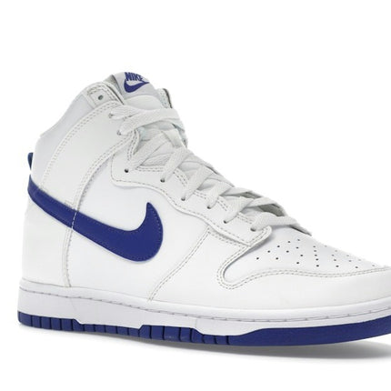 Nike Dunk High White Concord DV0828-101, trois-quarts avant extérieur