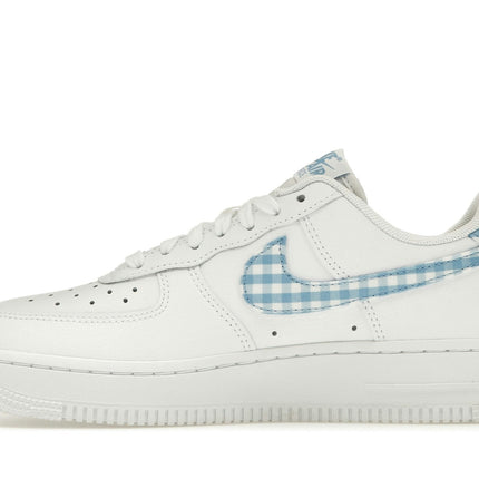 Nike Air Force 1 Low '07 Essential White University Blue Gingham DZ2784-100, profil intérieur