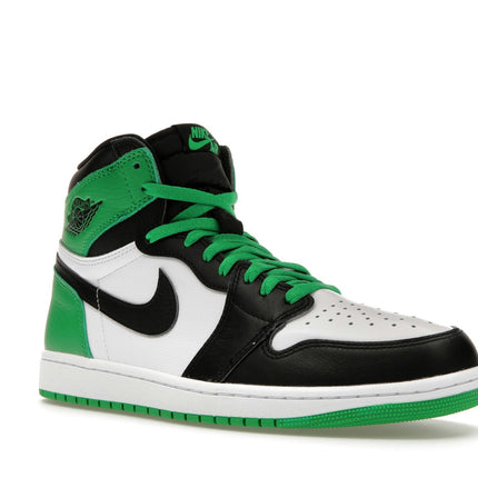 Air Jordan 1 Retro High OG Lucky Green DZ5485-031, trois-quarts avant extérieur