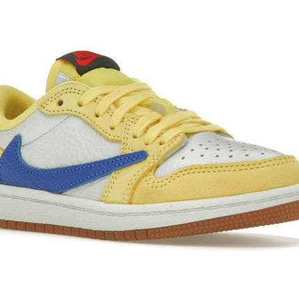 Air Jordan 1 Retro Low OG SP Travis Scott Canary (PS) DZ5909-700, trois-quarts avant extérieur