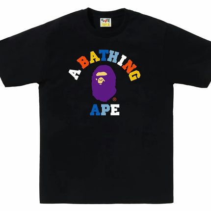 Bape Colors College Tee (SS24) Black e39206ce-c79b-4889-9d4e-7c18e0fa05b7, vue principale