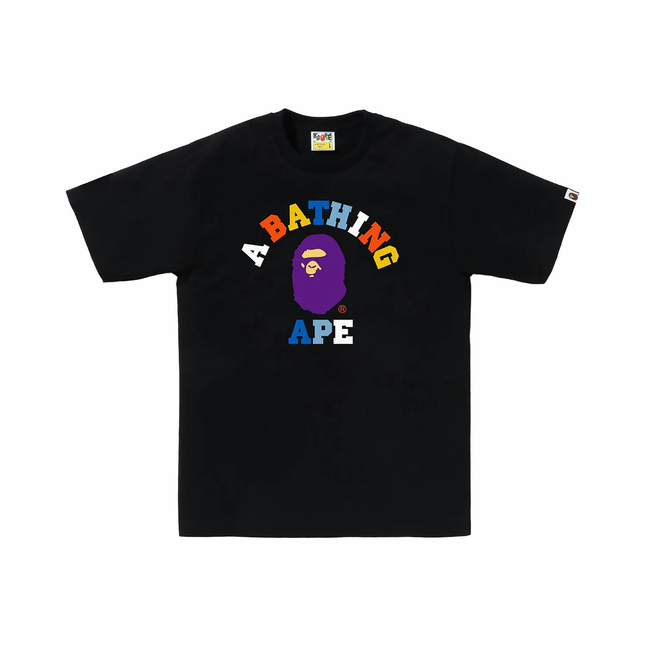 Bape Colors College Tee (SS24) Black e39206ce-c79b-4889-9d4e-7c18e0fa05b7, vue principale