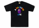 Bape Colors College Tee (SS24) Black e39206ce-c79b-4889-9d4e-7c18e0fa05b7, vue principale